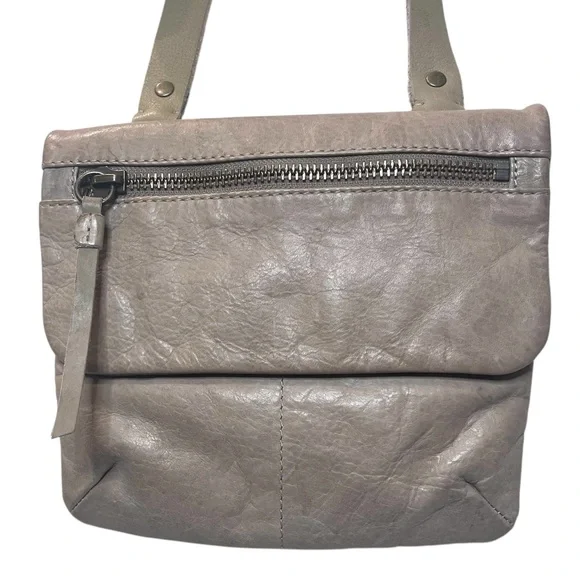 All Saints Spitalfields Leather Crossbody beige Tan purse magnetic jacks place - Picture 2 of 8